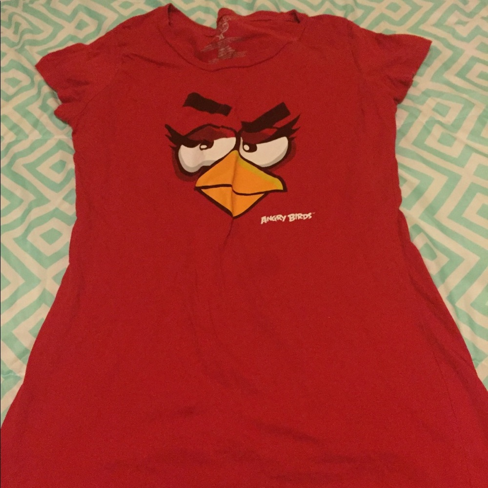 An angry birds shirt. Worn twice.